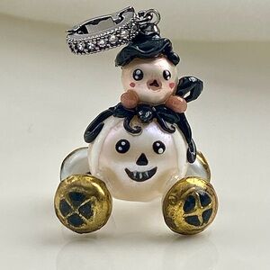 P176-Halloween Collection Exclusive Pumpkin Detchable Natural Pearl Pendant
